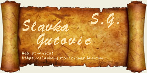Slavka Gutović vizit kartica